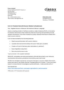 250311 AI Powered Chat with Source for Businesses, KLIO from classix.ai DE.pdf