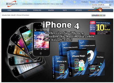 iPhone 4 & iOS4 Seite-Screen