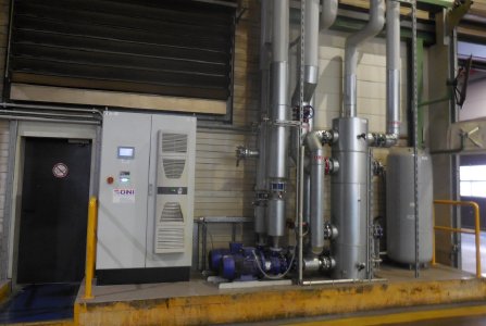 Die Energiezentrale zur Verteilung der zurückgewonnenen Wärmeenergie des Stahlverarbeiters BILSTEIN in Hagen. Foto: EFA