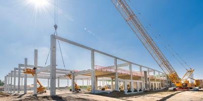 Zwischenstand Ende Juni: Die letzten Betonfertigteile der systematisierten Konstruktion wurden montiert