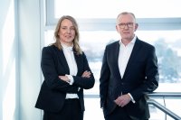 Vorstand der technotrans SE, v.l.: Natascha Sander (CFO) und Michael Finger (Vorstandsvorsitzender, CEO).