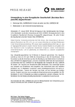 2009-01-27 Umwandlung in eine Europäische Gesellschaft (Societas EuropaeaSE) abgeschlossen.pdf