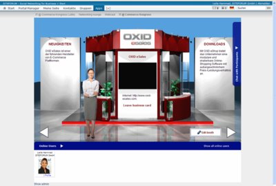 Beispiel eines Ausstellerstands einer virtuellen Messe