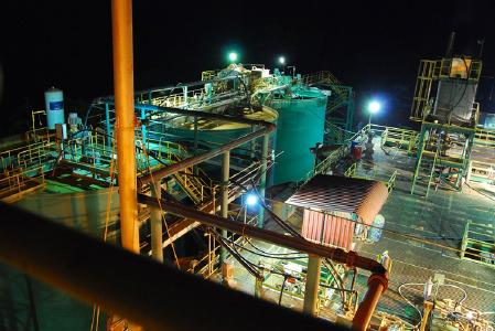 Produktionsanlage auf der Goldmine Selinsing; Foto: Monument Mining