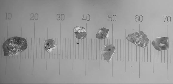 Makrodiamanten vom Brooking-Projekt; Foto: Lucapa Diamond