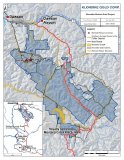 Abbildung 1: Goldprojekt im Klondike District mit Lage der MRS-Gebiete