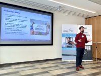 Dr. Andreas Patschger präsentierte die Umfrageergebnisse beim 8. Thüringer Maschinenbautag am 22.10.2024 in Erfurt | © ThEx Wirtschaft 4.0