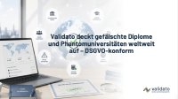 Deutschland verifiziert Bildungsabschlüsse: Validato deckt gefälschte Diplome und Phantomuniversitäten weltweit auf – DSGVO-konform. Wie Unternehmen in Deutschland, der Schweiz, Österreich und Indien mit Validatos globaler Bildungsverifikation Fehlbesetzungen durch gefälschte Abschlüsse, unakkreditierte Institutionen und nicht anerkannte Auslandsdiplome zuverlässig vermeiden