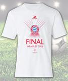 Jetzt an der Verlosung teilnehmen und eins von 100 original FC Bayern Final Wembley 2013 T-Shirts gewinnen Bild: Bayerisches Münzkontor