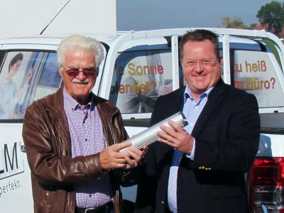 Horst H. Goldner übergibt den Multifilm Rollo-Staffelstab an Andreas C. Ehrler
