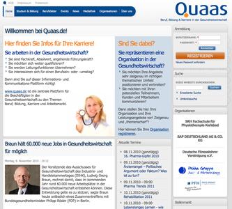Das neue Quaas.de - Alles zum Thema Beruf, Bildung und Karriere in der Gesundheitswirtschaft