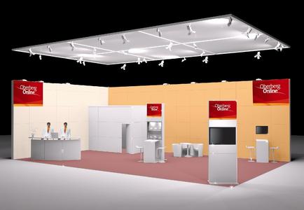 Modell "Messestand München", ein Mietstand in modularer Bauweise