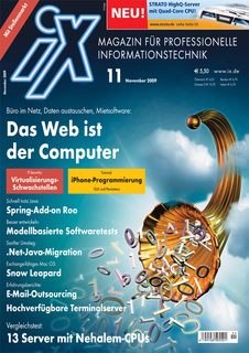 Titelbild der aktuellen iX-Ausgabe 11/2009