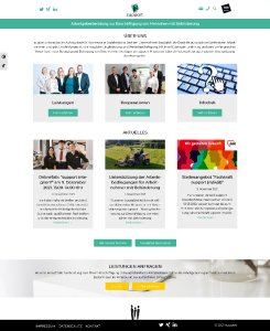 Die Startseite der neuen Onlinepräsenz.