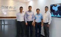 From left to right: Mr. Kelvin Pan (AuEase), Mr. Seth Ryding (Telenor Connexion) Mr. Lin Gonggeng (GongTian), Mr. Johnson Sun (AuEase)