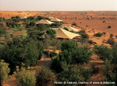 Das Resort Al Maha in der Wüste. Quelle: www.al-maha.com