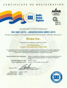 ROWA Inc. Certificate of Registration