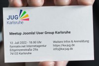 Einladung: MeetUp der Joomla User Group Karlsruhe am 12.07.2022 bei der formativ.net Internetagentur