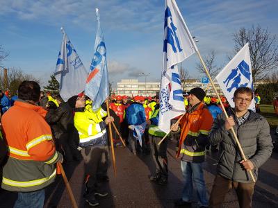 CGM beim Warnstreik der Ford-Werke in Saarlouis