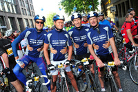 Roland Thorack (Kröpelin), Fred Dräger (Glasewitz), Torsten Berth (Güstrow) und Karl-Heinz Jürß (Bad Doberan) vor dem Start