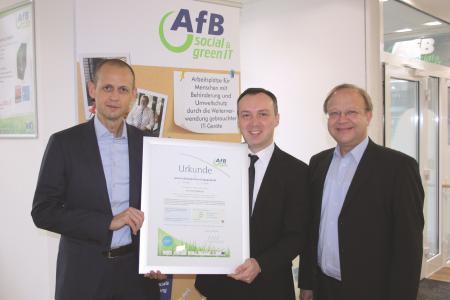 v.l.n.r.: Thorsten Eska (Vorstand EASY SOFTWARE AG), Peter Fütterer (Niederlassungsleitung/Vertrieb AfB), Rainer Berndt (Legal Services EASY SOFTWARE AG)