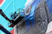 Werbemural für den MIni 3 in der Schweiz.