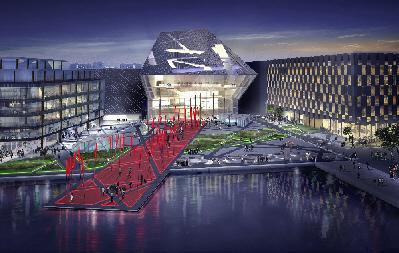 Visualisierung des "Le Meridian", dem 5-Sterne-Plus-Hotel, in der irischen Hauptstadt Dublin / Foto: Rasselstein Raumsysteme GmbH & Co KG