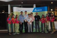 (von links nach rechts): Daniel Fuxa - Delta Sales Manager EMEA,  Philip Lechner – Avnet Abacus, Benjamin - Delta BDM,   Sean Tan - Delta BU Manager,  Heinz-Günter Meisen - Delta BU Manager