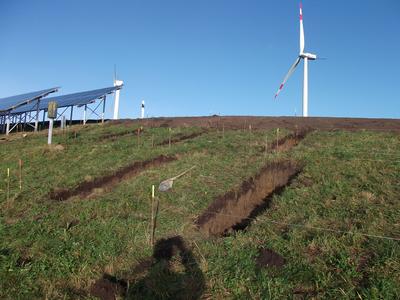 Fundamentierungsarbeiten am Energieberg (Foto: relatio)