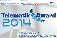 Der Telematik Award 2014 wird für den Bereich der Fahrzeug-Telem...