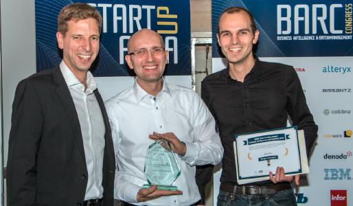 Dr. Carsten Bange, Geschäftsführer BARC, Dr. Dieter W. Joenssen, Data Scientist der Audi AG, Sebastian Herbst, Prozess- und Systemintegrator der Audi AG (v.l.n.r.). (c) BARC – a CXP Group Company