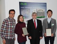 (from left to right): Joaquím Jover, Fuensanta Bernal (both Comercial Químicaa Jover, Spain), Prof. Dr. Dietmar Lerche (LUM, Germany), Hiroyuki Miyaoka (Nihon Rufuto, Japan)