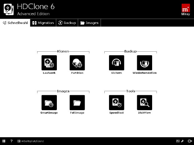 Screenshot - HDClone 6 AE - Quickstart-Menü .png