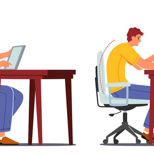 Richtig sitzen am Computer