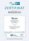 KAUP hat ein erneutes Re-Zertifizierungsaudit ISO9001:2015 bestanden.