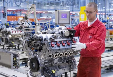 Motorenfertigung bei Audi Hungaria