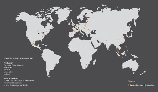 Weltweites Vertriebs- und Servicenetzwerk - Quelle SCHMOLZ + BICKENBACH.jpg