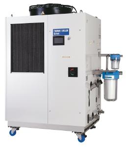 Das duale Kühl- und Temperiergerät HRL für Laseranwendungen vereint die Leistungsfähigkeit von zwei Systemen in einem kompakten Gehäuse und arbeitet dabei besonders energieeffizient, Fotos: SMC Deutschland GmbH