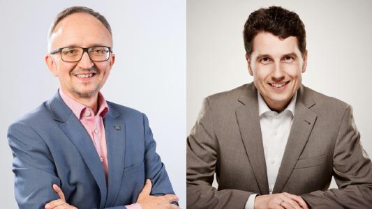 Stefan Rauner, Governikus, (li.) und Thilo Schuster, cit, sind von den Vorteilen der Governikus-Integration in cit intelliForm überzeugt.