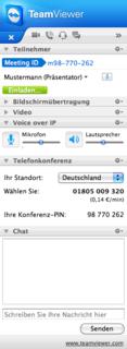 TeamViewer 7 Mac Meeting-Widget