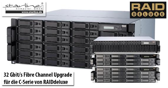 C-Serie von RAIDdeluxe fibert ab sofort mit 32 Gbit/s