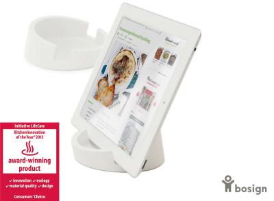 Bosign Tablet Ständer Silikon in Weiß - Award Winner Initiative LiceCare