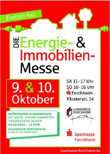 Plakat "Die Energie- & Immobilien-Messe 2021"