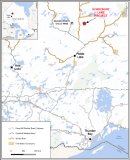 Abbildung 1: Lage des Projekts Schryburt Lake, Bergbaudistrikt Patricia, nordwestliches Ontario.
