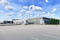 Für die Regenwasser-Drainage dieser neuen Produktionsanlage der MEG GmbH in Derbyshire, in der Getränke für die Lidl-Supermarktkette in Großbritannien produzieren werden, wurde die Rammtechnik eingesetzt.
