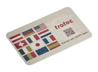 Applikation Farben auf Edelstahl (Quelle: Trotec)