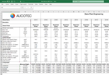 Automatically generated data sheet from a heat & material balance calculation: This way EB saves manual work and transmission errors (Image: AUCOTEC AG)