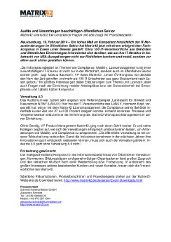 20140218_PM Matrix42 Audits und Lizenzfragen beschäftigen öffentlichen Sektor.pdf