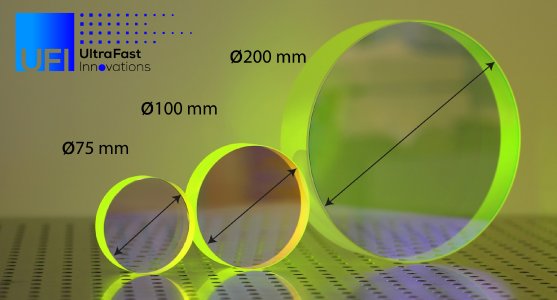 UFI’s large aperture optics: optical components of up to Ø250 mm