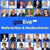 Die Referenten und Moderatoren von gdslive 2024. Von A2 Doku GmbH, Congree Language Technologies GmbH, kothes GmbH, parson AG, PANTOPIX GmbH, Transaction-Network GmbH und Zindel AG - und natülich gds.